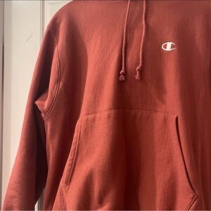 Brick red champion hoodie